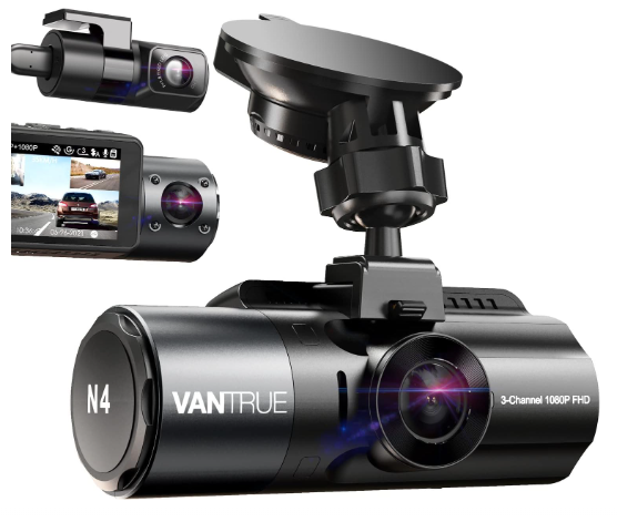 4K Three-Channel Dash Cams for Cars