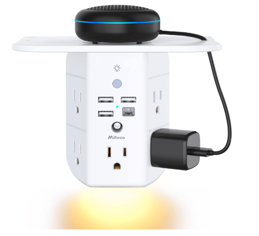 Surge Protector Wall Outlet Extender with Shelf: In Depth User Review