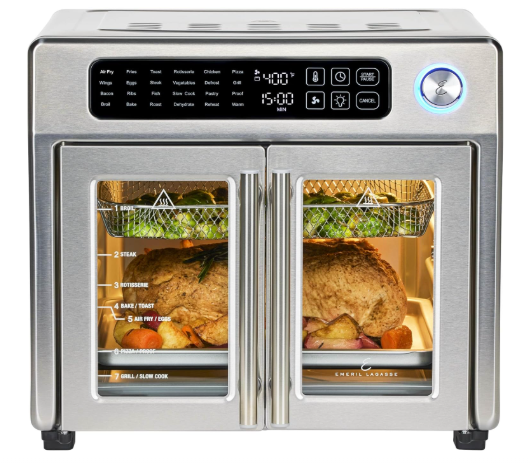 Emeril Lagasse Extra Large French Door Air Fryer Toaster Oven Combo – 26QT Capacity for Convenient Cooking: In Depth User Review