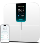 Ultra Smart Scale with 4.3 inch color display, Wi-Fi and Bluetooth enabled, tracks body composition, BMI, body fat, muscle mass, and heart rate